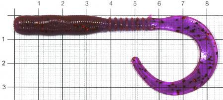 Reins - Приманка Curly Curly 4" 013 Bait Fish SP - фотография приманки на линейке