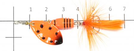 Extreme Fishing - Блесна Total Obsession 5гр FluoOrange-FluoOrange - фотография приманки на линейке