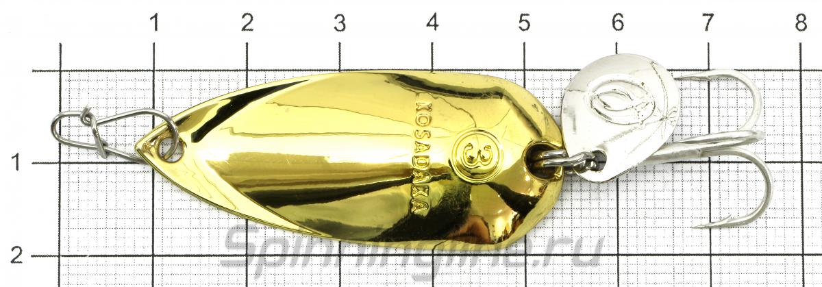 Блесна Kosadaka Grav spoon 12гр Gold - фото на размерной линейке (цвет может отличаться) 1