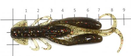 Bait Breath - Приманка Rush Craw U 30 3.5" green pumpkin seed 120 - фотография приманки на линейке