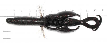 Bait Breath - Приманка Bys Craw 5,5" black/blue 141B - фотография приманки на линейке