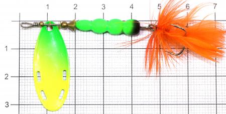 Extreme Fishing - Блесна Certain Obsession 6гр FluoOrange-S - фотография приманки на линейке