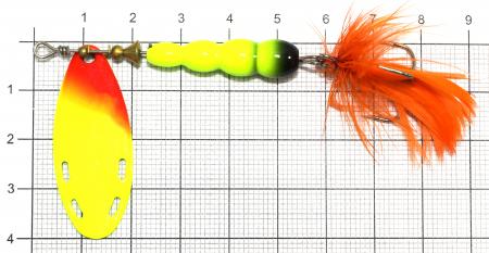 Extreme Fishing - Блесна Certain Obsession 9гр FluoOrange-G - фотография приманки на линейке