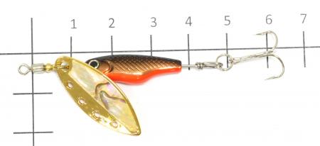 Daiwa - Блесна Silver Creek SPINNER Z 1060 holo ch yamame - фотография приманки на линейке
