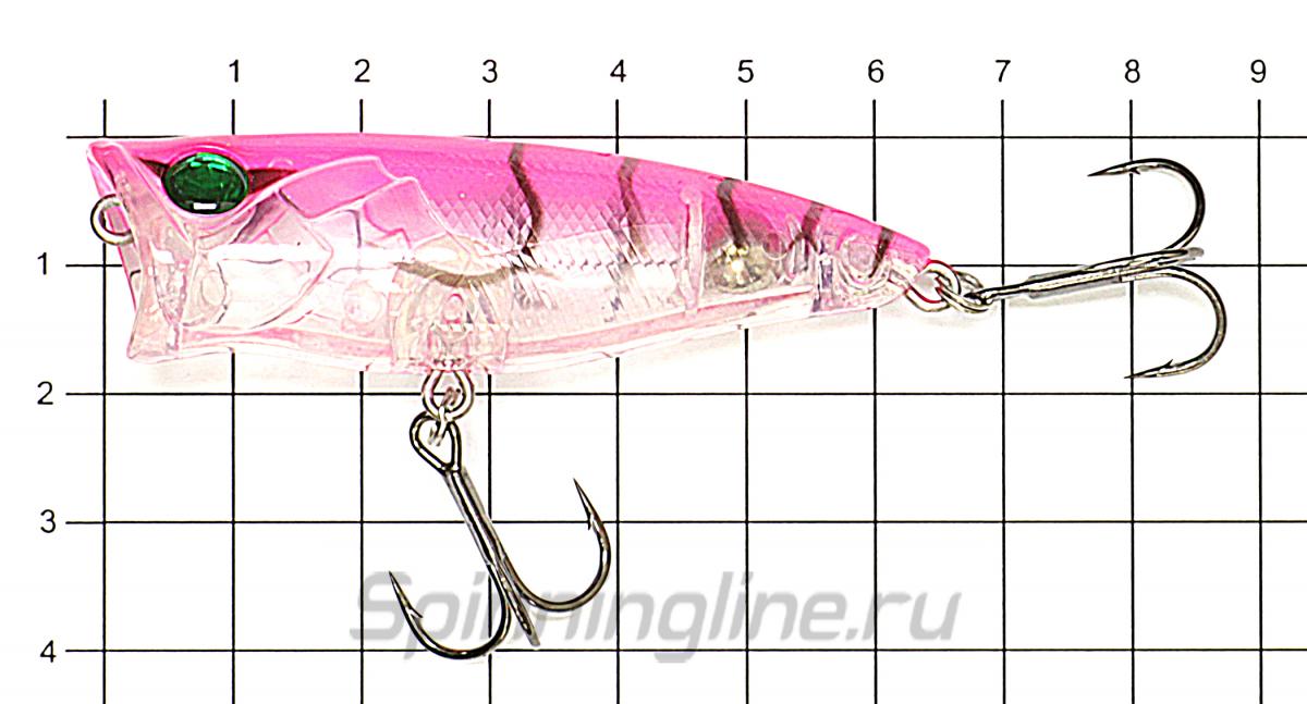Воблер Ripple-Ash Zero Arise Pop 66F Gost shrimp - фото на размерной линейке (цвет может отличаться) 1