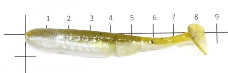 Bait Breath - Приманка T. T. Shad 3.2" S107 - фотография приманки на линейке
