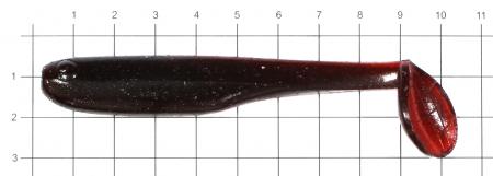 Daiwa - Приманка Tensui 4" watermelon pro-blue - фотография приманки на линейке