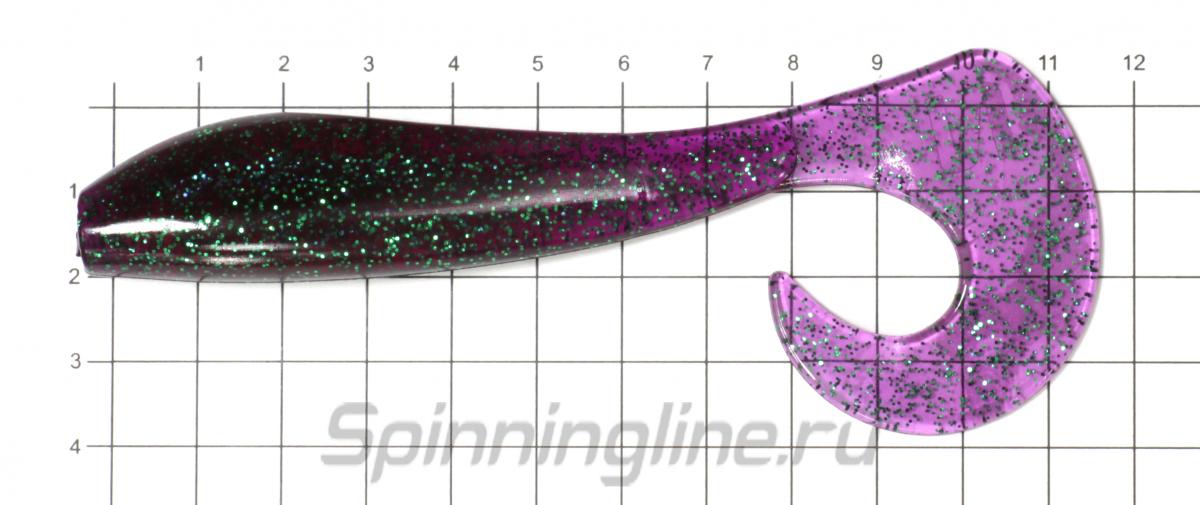 Приманка Narval Curly Swimmer 120 003-Grape Violet - фото на размерной линейке (цвет может отличаться) 1
