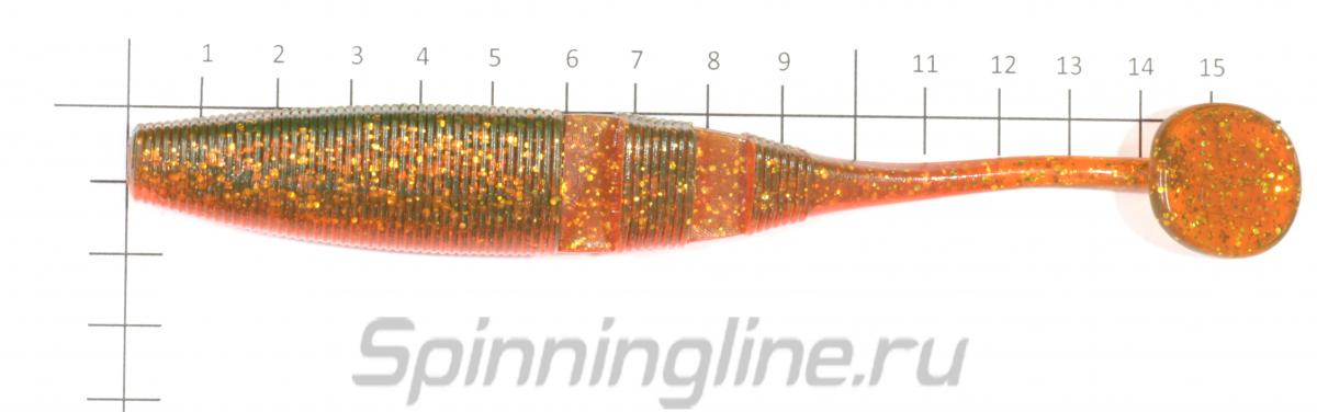 Приманка Narval Loopy Shad 150 006-Mat Tiger - фото на размерной линейке (цвет может отличаться) 1