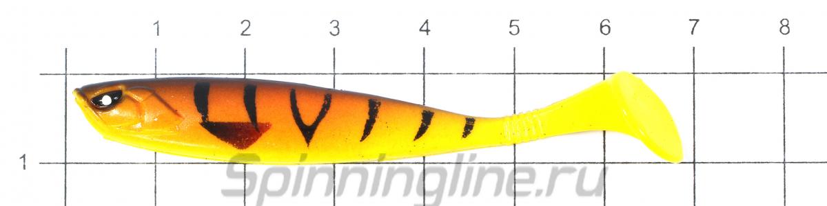 Приманка Lucky John Basara Soft Swim 63/PG03 - фото на размерной линейке (цвет может отличаться) 1