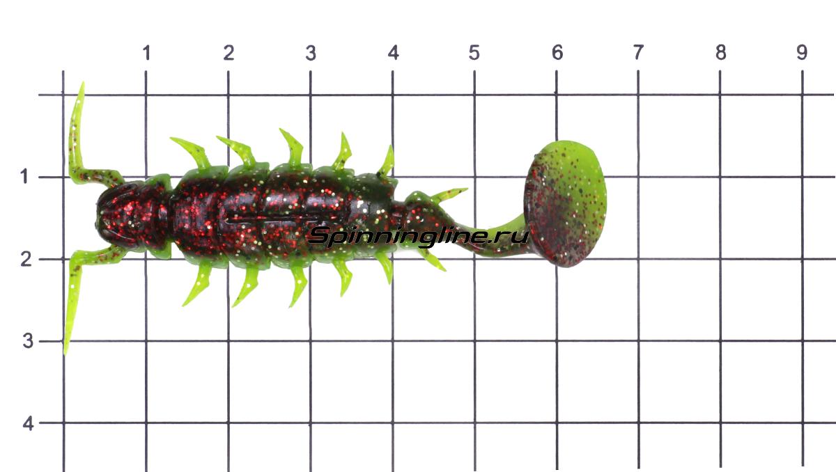 Приманка Lucky John Alien Bug 63/T44 - фото на размерной линейке (цвет может отличаться) 1