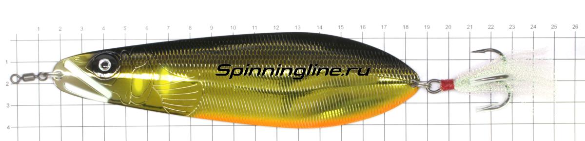 Блесна Daiwa Steez Spoon 73гр Gold Ayu - фото на размерной линейке (цвет может отличаться) 1