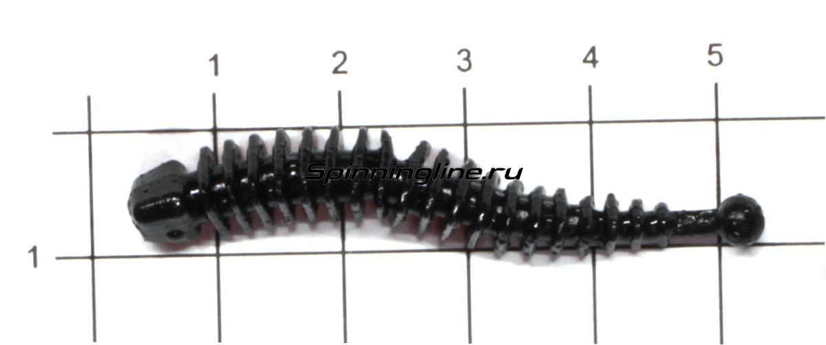 Приманка Soorex Pro Tail 52 black - фото на размерной линейке (цвет может отличаться) 1