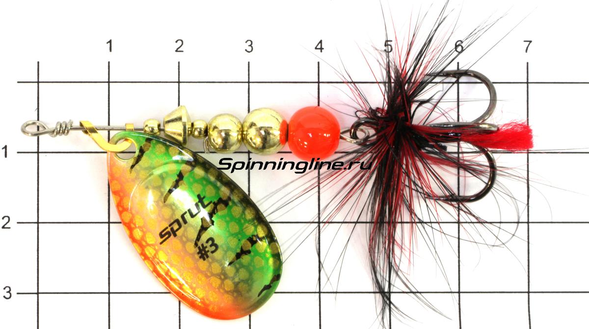 Блесна Sprut Alba Ball 3 7гр OSBK - фото на размерной линейке (цвет может отличаться) 1
