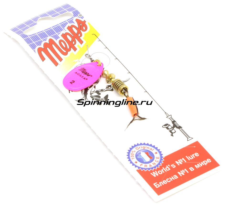 Блесна Mepps Aglia Fluo 2 Black 4,5гр - Данное фото демонстрирует вид упаковки, а не товара. Товар на фото может отличаться по цвету, комплектации и т.д. Дизайн упаковки может быть изменен производителем 1