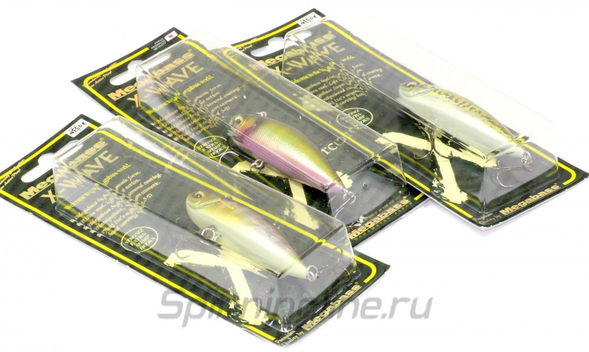 Воблер Megabass X-Wave glx hot shiner - Данное фото демонстрирует вид упаковки, а не товара. Товар на фото может отличаться по цвету, комплектации и т.д. Дизайн упаковки может быть изменен производителем 1