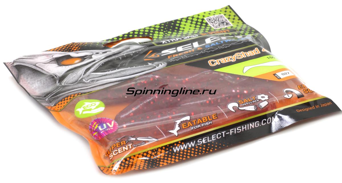 Приманка Select Crazy Shad 4" 008 - Данное фото демонстрирует вид упаковки, а не товара. Товар на фото может отличаться по цвету, комплектации и т.д. Дизайн упаковки может быть изменен производителем 1