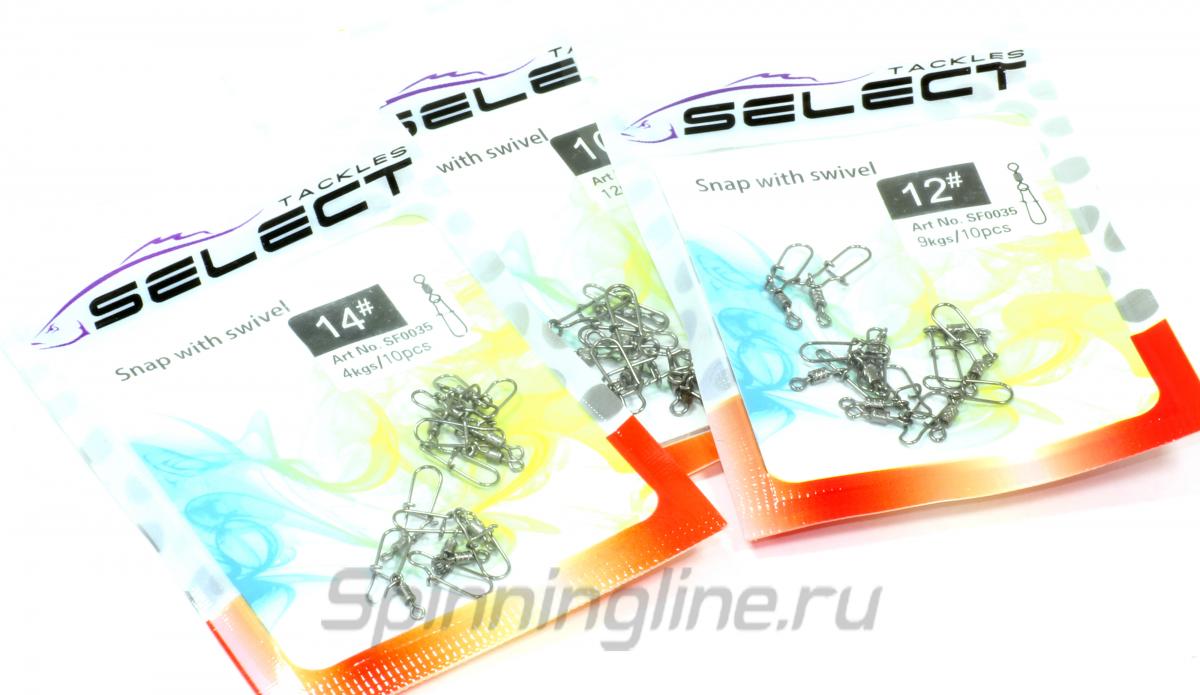 Вертлюг с карабином Select SF0035 №10 - Данное фото демонстрирует вид упаковки, а не товара. Товар на фото может отличаться по цвету, комплектации и т.д. Дизайн упаковки может быть изменен производителем 1