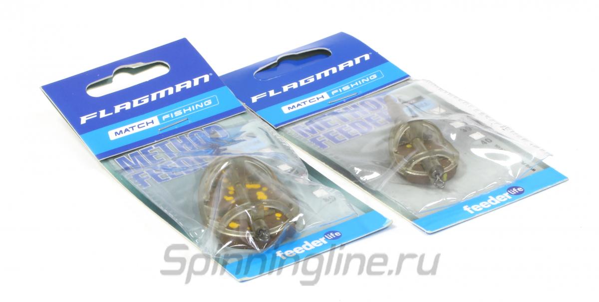 Кормушка Flagman Flat Feeder Medium 50гр New - Данное фото демонстрирует вид упаковки, а не товара. Товар на фото может отличаться по цвету, комплектации и т.д. Дизайн упаковки может быть изменен производителем 1