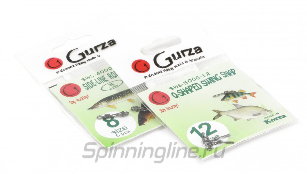 Вертлюг с карабином Gurza Q-Shaped Swing Snap BK №14 - Данное фото демонстрирует вид упаковки, а не товара. Товар на фото может отличаться по цвету, комплектации и т.д. Дизайн упаковки может быть изменен производителем 1