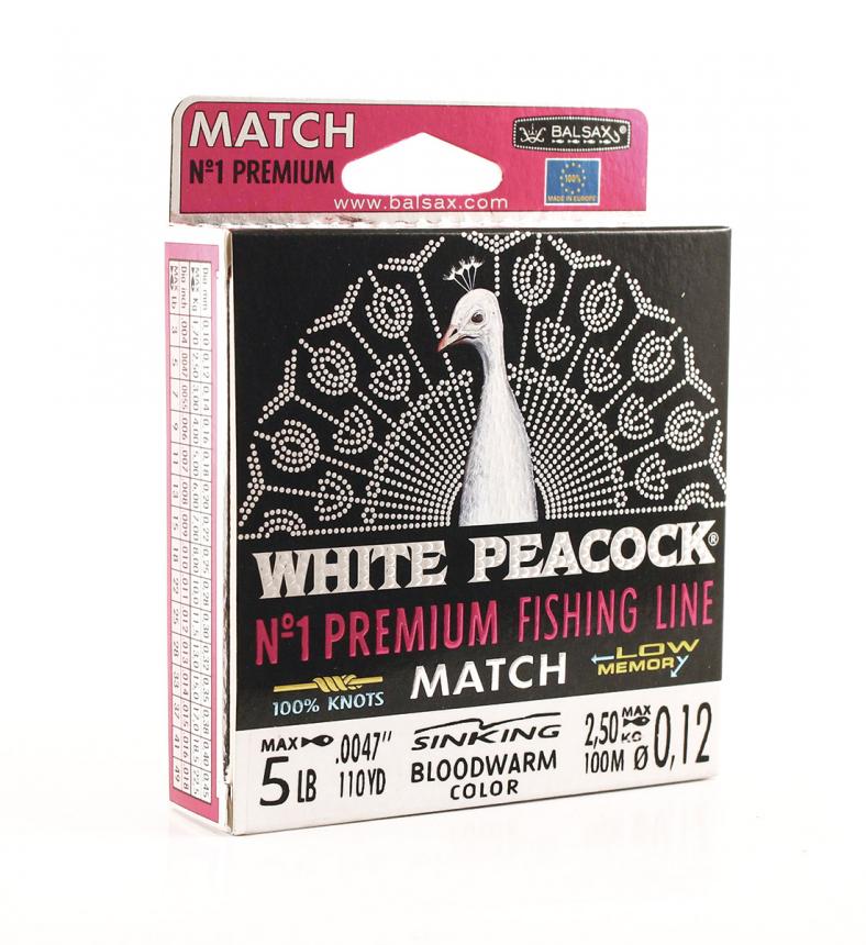 Леска Balsax White Peacock Match Box 100м 0,38мм - фото предоставлено поставщиком 2
