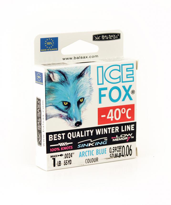 Леска Balsax Ice Fox Arctic Blue Box 50м 0,22мм - фото предоставлено поставщиком 2