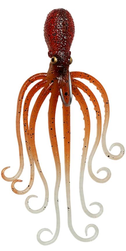 Приманка Savage Gear 3D Octopus 10см 35гр Brown Glow