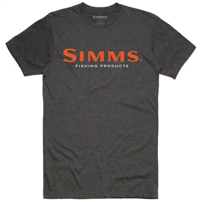 Simms Logo T Shirt XXL Charcoal Heather . 12803 086