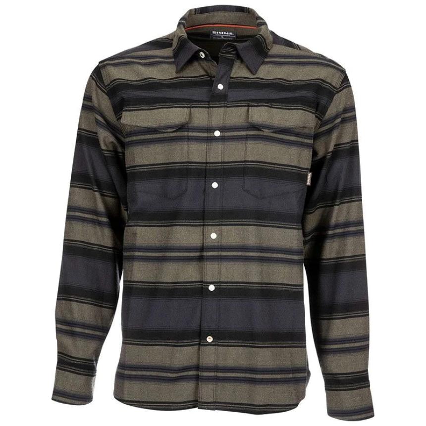 Рубашка Simms Gallatin Flannel LS Shirt XL Carbon Stripe