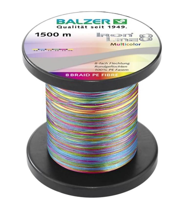 Шнур Balzer Iron Line 8Х Multicolor 1500м 0,30мм