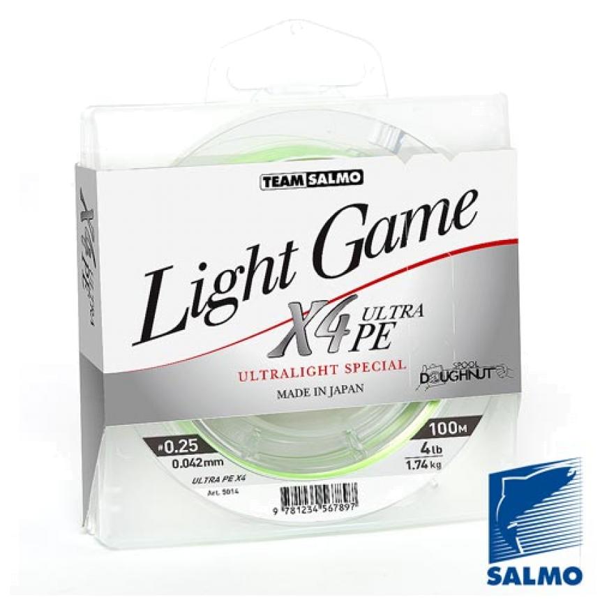 Шнур Team Salmo Light Game X4 100м 0,042мм Fine Green
