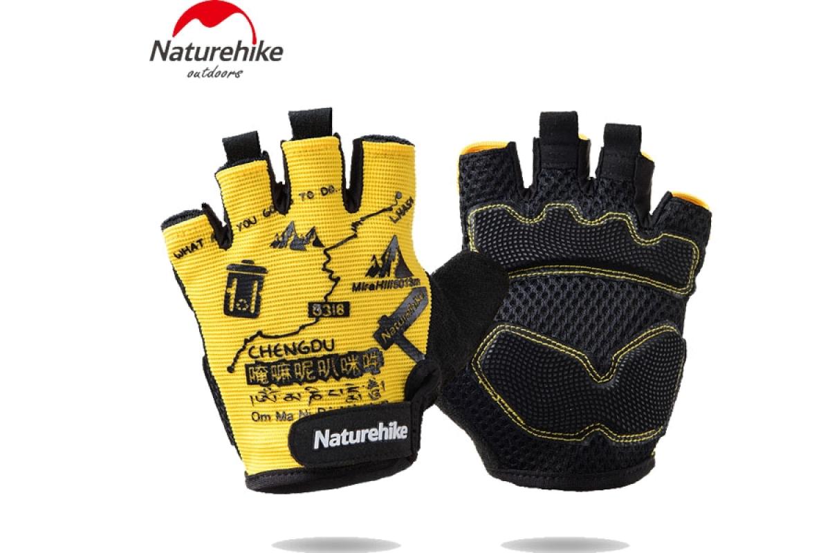 Перчатки Naturehike Outdoor Half Finger Cycling Gloves L Yellow