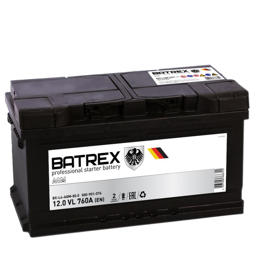 Аккумулятор Batrex BX-L4-AGM-80.0