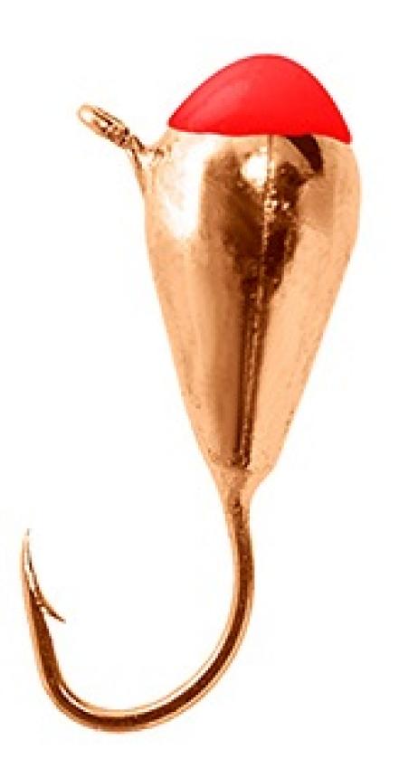 Мормышка Aqua Капля с ушком и фосфорной каплей d5 медь