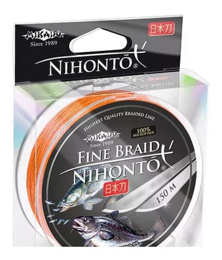 Шнур Mikado Nihonto Fine Braid 150м 0,12мм orange