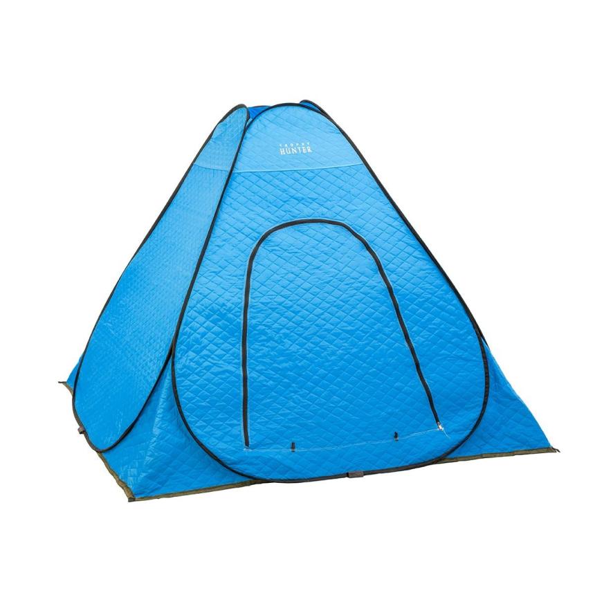 Палатка зимняя Asia-Улов 2*2*1,7м утепленная с дном, синий/бело-синий