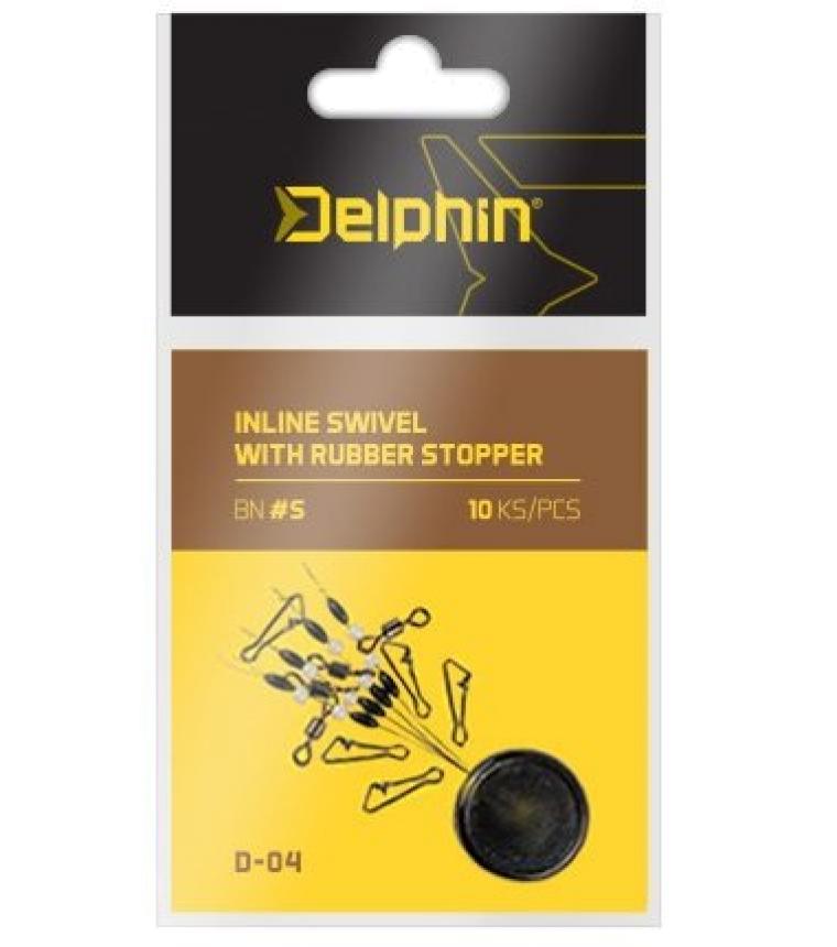 Коннектор Delphin Inline Swivel with Rubber Stopper D-04/S