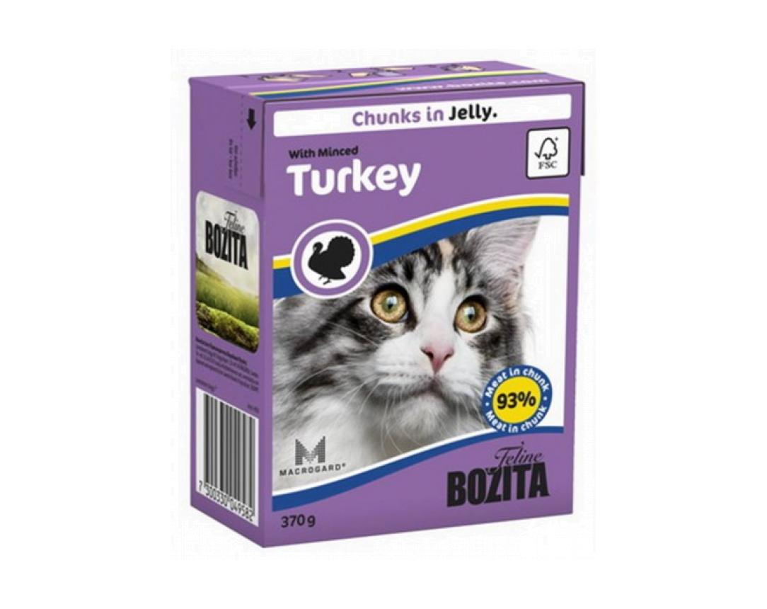 Консервы Bozita Adult для кошек индейка желе 370гр
