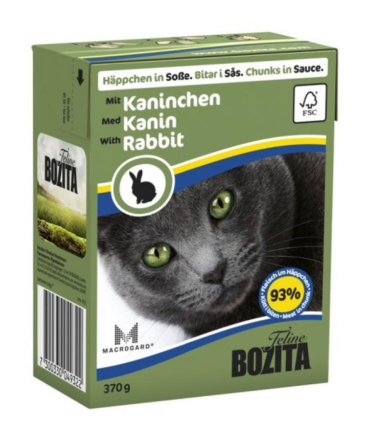 Консервы Bozita Feline для кошек кролик соус 370гр