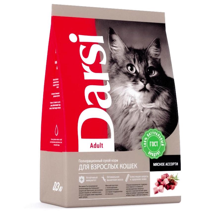 Сухой корм Darsi Adult для кошек мясное ассорти 1,8кг