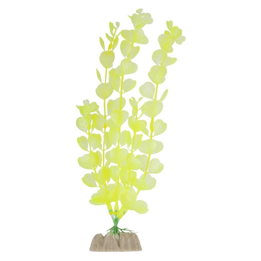 Растение искусственное GloFish флуоресцентное желтое 29см