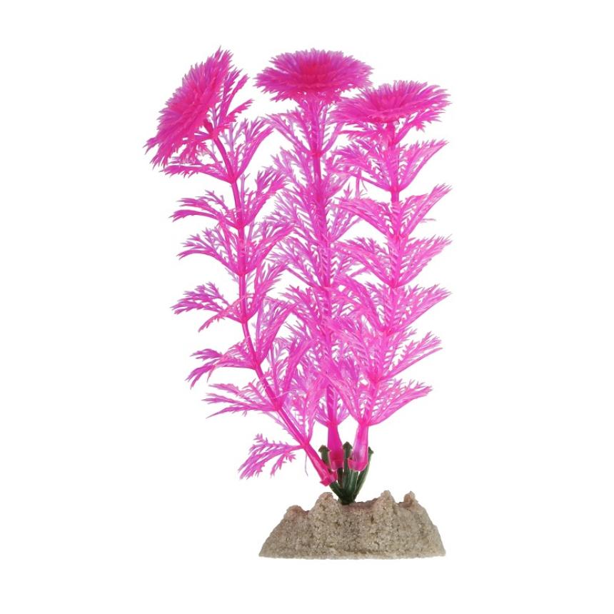 Растение искусственное GloFish флуоресцентное розовое 40см