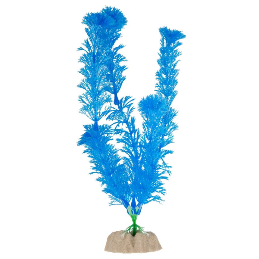 Растение искусственное GloFish флуоресцентное синее 29см