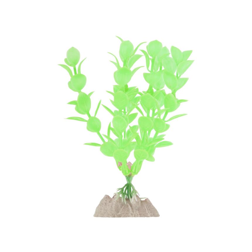 Растение искусственное GloFish флуоресцентное зеленое 13см