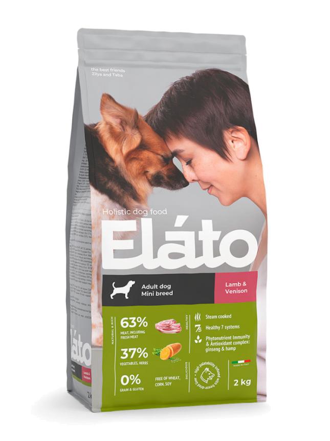 Сухой корм Elato Holistic Mini Adult для мелких собак ягненок, оленина 500гр