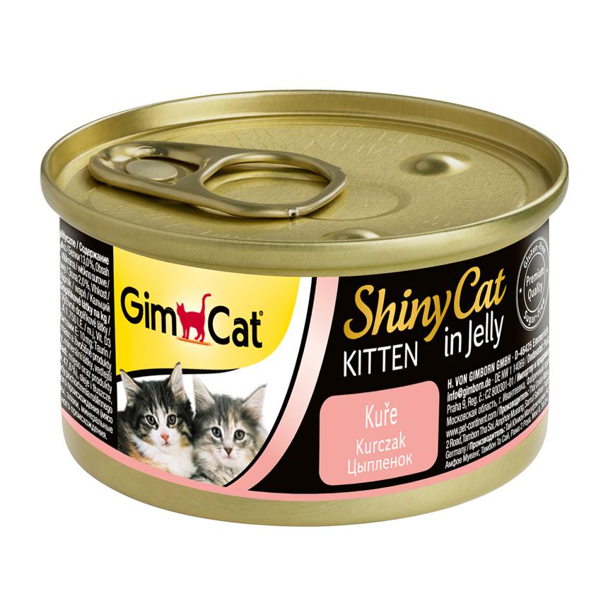 Консервы GimCat ShinyCat для котят цыпленок 70гр