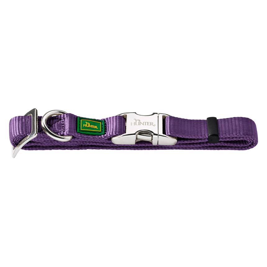 Ошейник Hunter ALU-Strong для собак S 30-45см, металлическая застежка, фиолетовый