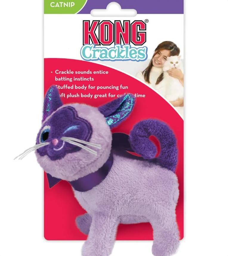 Игрушка Kong для кошек "Crackles кошка" с кошачьей мятой хрустящая