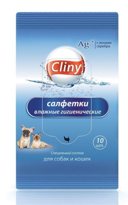 Cалфетки Cliny влажные для собак и кошек
