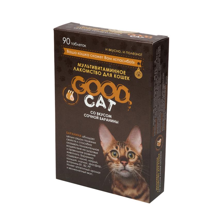 Мультивитаминное лакомство Good Cat для кошек "сочная баранина" 90таб